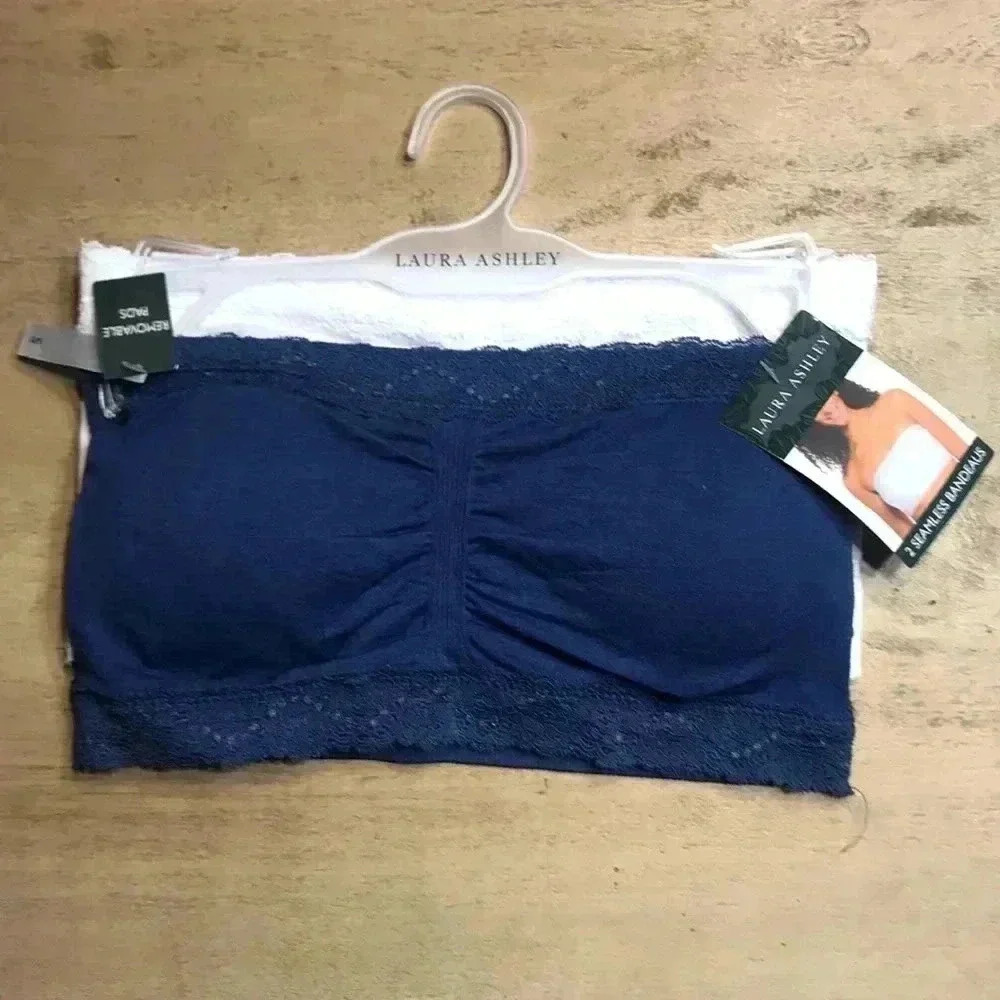 Laura Ashley 2 seamless bandeaus NWT size small